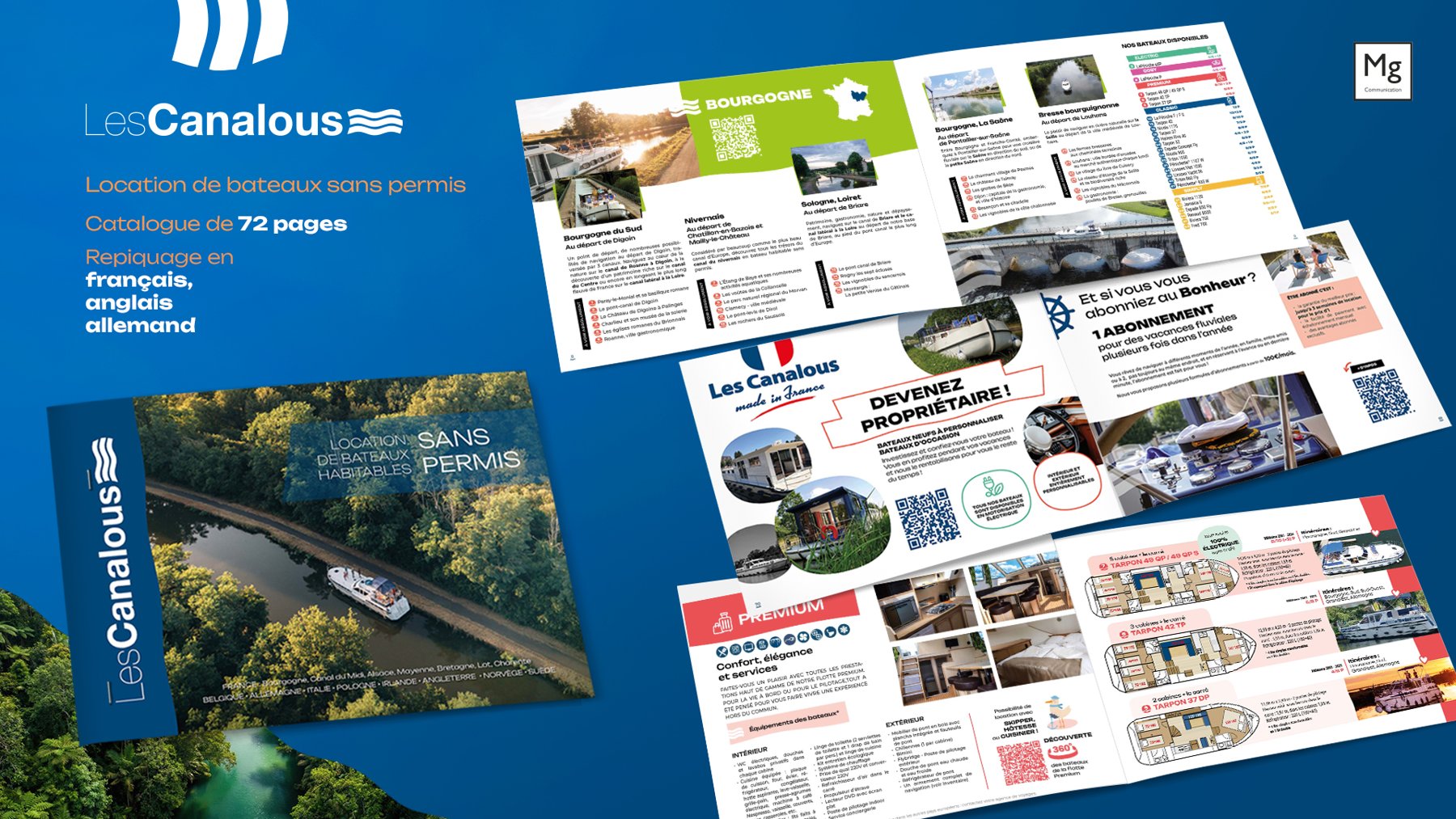 Catalogue Les Canalous, location de bateaux sans permis